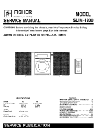 Fisher SLIM-1800 - Service Manual 